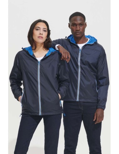 SOL-01171-Unisex Lined Windbreaker Skate Jacket
